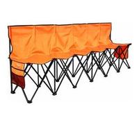 VEVOR Banc Pliant Portable à 6 Places Banc de Football Siège Latéral Léger Orange