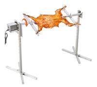 VEVOR Barbecue à Cochon de Lait Charge 41 kg Rôtissoire Barbecue Tournebroche Automatique 117 cm 42 W 4 tr/min Kit de Rôtissoire Électrique 8 Hauteurs Réglables pour Rôtir Agneau Camping Randonnée