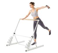 VEVOR Barre à ballet, hauteur réglable 4 niveaux, barre de danse portable autoportante, équipement de fitness à domicile pour abdominaux, bras, force et cardio, extensible et pliable, faciles à ranger