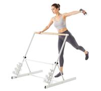 VEVOR Barre à ballet, hauteur réglable 4 niveaux, barre de danse portable autoportante, équipement de fitness à domicile pour abdominaux, bras, force et cardio, extensible et pliable, faciles à ranger