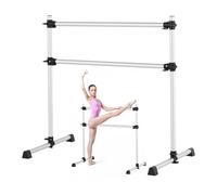 VEVOR Barre à Ballet pour la Maison, Double Barre de Danse en Aluminium Portable et autoportante, équipement de Fitness Anti-Oscillation réglable en Hauteur, pour entraînement d'équilibre et Pilates