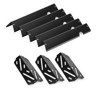 VEVOR Barre Cache-brûleur et Diffuseur de Chaleur pour Barbecue 8PCs, Déflecteur de Graisse pour Brûleur 43,5 cm, pour Weber Genesis II 310, 315, 335, 340, E/S 325s, ES/SX 325s, E/S 335, EX/SX/EPX-335