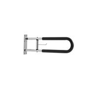 VEVOR Barre d'Appui WC, 765 mm, Barre de Maintien Toilettes Pliable U, Rampe de Sécurité Rabattable avec Porte-papier, Poignée Antidérapante, Capacité Charge 136 kg, pour Handicapés, Personnes Âgées