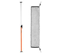 VEVOR Barre de chargement à cliquet réglable 101 à 185 cm, stabilisateur de chargement en acier robuste avec filet de rangement et patins antidérapants, tige de verrouillage de charge télescopique SUV