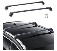 VEVOR Barre transversale de toit universelle, 122,8 cm max., barre supérieure de voiture en aluminium, pour rails latéraux rainurés sans espace, réglable avec verrous pour SUV, berline, fourgonnette