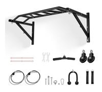 VEVOR Barre de traction murale, barre de fitness multi-prise multifonctionnelle, en acier robuste, charge de 200 kg, station d'entraînement avec accessoires de traction latérale, pour salle de sport