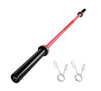 VEVOR Barre d'Haltères pour Fitness 180 cm de Long, Barre de Musculation Compatible avec Disques 5 cm, avec Poignée Moletée, pour Entraînement Haltérophilie, Squat, Soulevé de Terre, Développé Couché