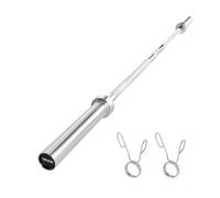 VEVOR Barre d'Haltères pour Fitness Chromée 180 cm, Barre de Musculation Compatible avec Disques 5 cm, avec Poignée Moletée, pour Entraînement Haltérophilie, Squat, Soulevé de Terre, Développé Couché