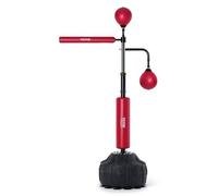 VEVOR Punching-Ball Adultes Sac de Frappe sur Pied de Boxe Hauteur Réglable 1,2 m-1,9 m avec 2 Poires de Vitesse Set de Boxe avec Gants, pour Entrainement de Boxe Adultes Enfants Juniors, Rouge