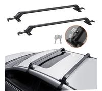 Barres de toit universelles VEVOR, barres de toit transversales en aluminium épaissi, adaptées aux toits sans rail latéral, capacité de charge de 70 kg, barres transversales réglables pour toit nu ave