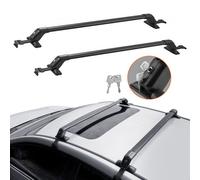 VEVOR Barres de Toit Transversales Universelles 2PCs Verrouillables Porte-Bagages Voiture en Aluminium Charge 70,3 kg Galerie de Toit Installation Facile Compatible avec les Véhicules à Toit Nu Voyage
