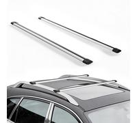 VEVOR Barres Transversales de Toit Charge 100 kg, Barre Porte Bagages 120 cm, pour Panier Porte-Bagages Galerie Camping Voyage, en Alliage d'Aluminium, Barres Seulement, Pieds de Fixation Non Inclus