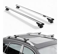 VEVOR Barres Transversales de Toit, Barre Porte Bagages Charge 90 kg 142 cm, pour Rails de Toit Surélevés avec Écartement 19-123 cm, en Aluminium, pour Panier Porte-bagages Galerie Camping Voyage