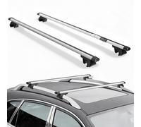 VEVOR Barres Transversales de Toit, Barre Porte Bagages Charge 100 kg 128 cm, pour Rails de Toit Surélevés avec Écartement 22-106 cm, en Aluminium, pour Panier Porte-Bagages Galerie Camping Voyage