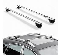VEVOR Barres Transversales de Toit, Barre Porte Bagages Charge 75 kg 120 cm, pour Rails de Toit Surélevés avec Écartement 21-106 cm, en Aluminium, pour Panier Porte-bagages Galerie Camping Voyage