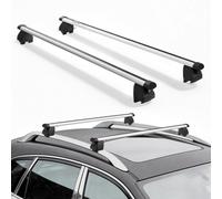 VEVOR Barres Transversales de Toit, Barre Porte Bagages Charge 75 kg 120 cm, pour Rails de Toit Surélevés et Intégrés avec Écartement 18-103,5 cm, en Aluminium, pour Panier Galerie Camping Voyage