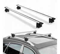 VEVOR Barres Transversales de Toit, Barre Porte Bagages Charge 75 kg 120 cm, pour Rails de Toit Surélevés et Intégrés avec Écartement 18-103,5 cm, en Aluminium, pour Panier Galerie Camping Voyage
