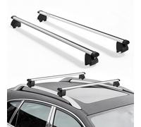 VEVOR Barres Transversales de Toit, Barre Porte Bagages Charge 90 kg 120 cm, pour Rails de Toit Surélevés et Intégrés avec Écartement 18-108,5 cm, en Aluminium, pour Panier Galerie Camping Voyage