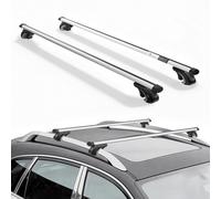 VEVOR Barres Transversales de Toit, Barre Porte Bagages Charge 90 kg 142 cm, pour Rails de Toit Surélevés avec Écartement 19-123 cm, en Aluminium, pour Panier Porte-bagages Galerie Camping Voyage