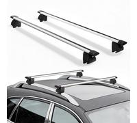 VEVOR Barres Transversales de Toit, Barre Porte Bagages Charge 100 kg 128 cm, pour Rails de Toit Surélevés avec Écartement 22-106 cm, en Aluminium, pour Panier Porte-bagages Galerie Camping Voyage