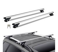 VEVOR Barres transversales de Toit universelles, 132 cm, Barre supérieure de Voiture en Aluminium, Compatible avec Les Rails latéraux surélevés, réglable avec verrous, pour SUV, berline, fourgonnette