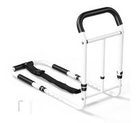 VEVOR Barrière de Lit Adulte Charge 90,7 kg Barre d'Appui Lit Latérale | Pour Lit King, Queen, Double, Simple, Aide se Lever, Longueur Hauteur Réglables, Poignée Antidérapante, Tubes Acier Carbone