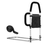 VEVOR Barrière de lit Personnes âgées, Barre d’Appui pour lit, avec poignée latérale et Main Courante en PU, Hauteur réglable, en Tube d'acier au Carbone, Rampe d'assistance de Chevet pour Patients