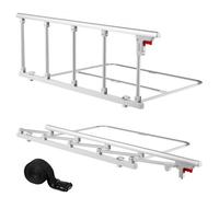 VEVOR Barrière de lit pliable pour personnes âgées, 122 cm, rail de sécurité de lit d'hôpital, avec sangle de fixation, hauteur réglable, en métal haute résistance, poignée de protection pour patients