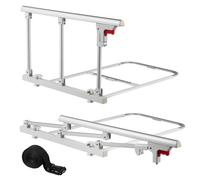 VEVOR Barrière de lit pliable pour personnes âgées, 700 mm, rail de sécurité de lit d'hôpital, avec sangle de fixation, hauteur réglable, en métal haute résistance, poignée de protection pour patients