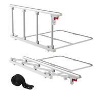 VEVOR Barrière de lit pliable pour personnes âgées, 975 mm, rail de sécurité de lit d'hôpital, avec sangle de fixation, hauteur réglable, en métal haute résistance, poignée de protection pour patients