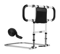 VEVOR Barrière de lit pour personnes âgées, pliable et extensible, barre d’appui pour lit, avec poignées latérales et main courante en PU, hauteur réglable, tube en acier au carbone, pour patients