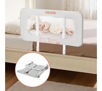 VEVOR Barrière de Sécurité de Lit pour Enfants, Longueur 80 cm, Barrière de Lit pour Tout-petits, avec Tube en Fer Renforcé, Tissu Oxford, Hauteur Réglable 45-67 cm, pour Épaisseur de Matelas 5-30 cm