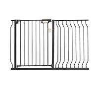 VEVOR Barrière de Sécurité Extensible 75-123 cm Hauteur de 76 cm Barrière d'Escalier à Fermeture Automatique sans Perçage Grande Ouverture 533 mm à 180° Clôtures Enfants et Chiens pour Couloir Noir