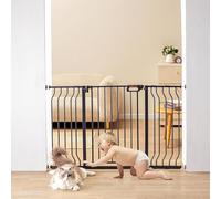 VEVOR Barrière de Sécurité Extensible 75-135 cm Hauteur de 76 cm Barrière d'Escalier à Fermeture Automatique sans Perçage Grande Ouverture 533 mm à 180° Clôtures Enfants et Chiens pour Couloir Noir