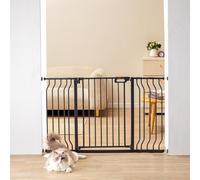 VEVOR Barrière de Sécurité Extensible 75-135 cm Hauteur de 76 cm Barrière d'Escalier à Fermeture Automatique sans Perçage Grande Ouverture 533 mm à 180° Clôtures Enfants et Chiens pour Couloir Noir