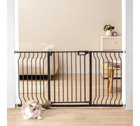 VEVOR Barrière de Sécurité Extensible 75-147 cm Hauteur de 76 cm Barrière d'Escalier à Fermeture Automatique sans Perçage Grande Ouverture 533 mm à 180° Clôtures Enfants et Chiens pour Couloir Noir