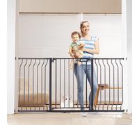VEVOR Barrière de sécurité extensible 75–135×76 cm, fermeture automatique, sans perçage, noir