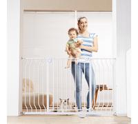 VEVOR Barrière de Sécurité Extensible 75-135 cm Hauteur 76 cm Barrière d'Escalier à Fermeture Automatique sans Perçage Grande Ouverture 533 mm à 180° Clôtures Enfants et Chiens pour Couloir Intérieur