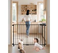 VEVOR Barrière de Sécurité Extensible Largeur 75-109,2 cm Hauteur 71,1 cm, Barrière d'Escalier sans Barre de Seuil, Clôtures pour Chiens Animaux de Compagnie, Ouverture à Une Main, pour Couloir
