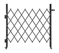 VEVOR Barrière de Sécurité Extensible Portail Ciseau Verrouillable 110x131 cm