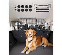 VEVOR Barrière de Voiture pour Chien Réglable 92,8-152,4 cm, Grille Pare-Chien en Treillis Métallique Robuste pour Siège Arrière, Universel pour Animaux de Compagnie, SUV, Berline, Camions, Véhicules