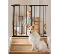 VEVOR Barrière pour bébé Barrière pour chien Séparation, Largeur réglable (65-121,9 cm), Barrière de sécurité pour escaliers Ouverture à une main, Convient pour les escaliers et les portes, Noir