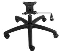 VEVOR Base de chaise de bureau de rechange, 710 mm, base de fauteuil de bureau d'ordinateur universelle 5 roulettes, charge statique 1134 kg, vérin à gaz et plaque de siège, pour remplacer base, noir