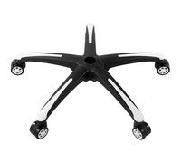 VEVOR Base de chaise de bureau de rechange, 710 mm, base de fauteuil de bureau d'ordinateur universelle, capacité charge statique 1134 kg, 5 roulettes, pieds renforcés, pour remplacer base, noir+blanc