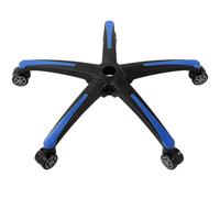 VEVOR Base de chaise de bureau de rechange, 710 mm, base de fauteuil de bureau d'ordinateur universelle, capacité charge statique 1134 kg, 5 roulettes, pieds renforcés, pour remplacer base, noir+bleu