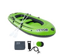 VEVOR Bateau Gonflable, Bateau de Pêche Pneumatique pour 5 Personnes, Kayak en PVC Solide, avec Rames en Aluminium de 116 cm, Pompe à Haut Rendement, Capacité de Charge 499 kg pour Adultes Enfants
