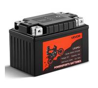 VEVOR Batterie de Moto, 12 V 2 Ah, Batterie Lithium LiFePO4 Préchargée, Sans Entretien et Haute Performance, Compatible avec la Plupart des Marques VTT, Motos, Quads, Motoneiges, Jet-skis, Scooters