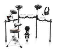 VEVOR Batterie électronique, 32 pcs et 480 sons, kit de batterie électronique silencieux en peau de tambour maillée de 203,2 mm, avec siège, cymbales, baguettes et pédales, pour débutants et adultes