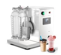 VEVOR Batteur Mixeur à Milkshake 120 W Appareil à Thé au Lait en Inox 2 Têtes