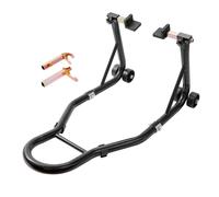 VEVOR Béquille Moto pour Roue Arrière Charge 0,39 T Béquille d'Atelier avec Bras Réglable Support de Roue en Acier Lève-Moto Compatible avec Roue d'Un Diamètre de 350 mm Réparation Entretien Domicile